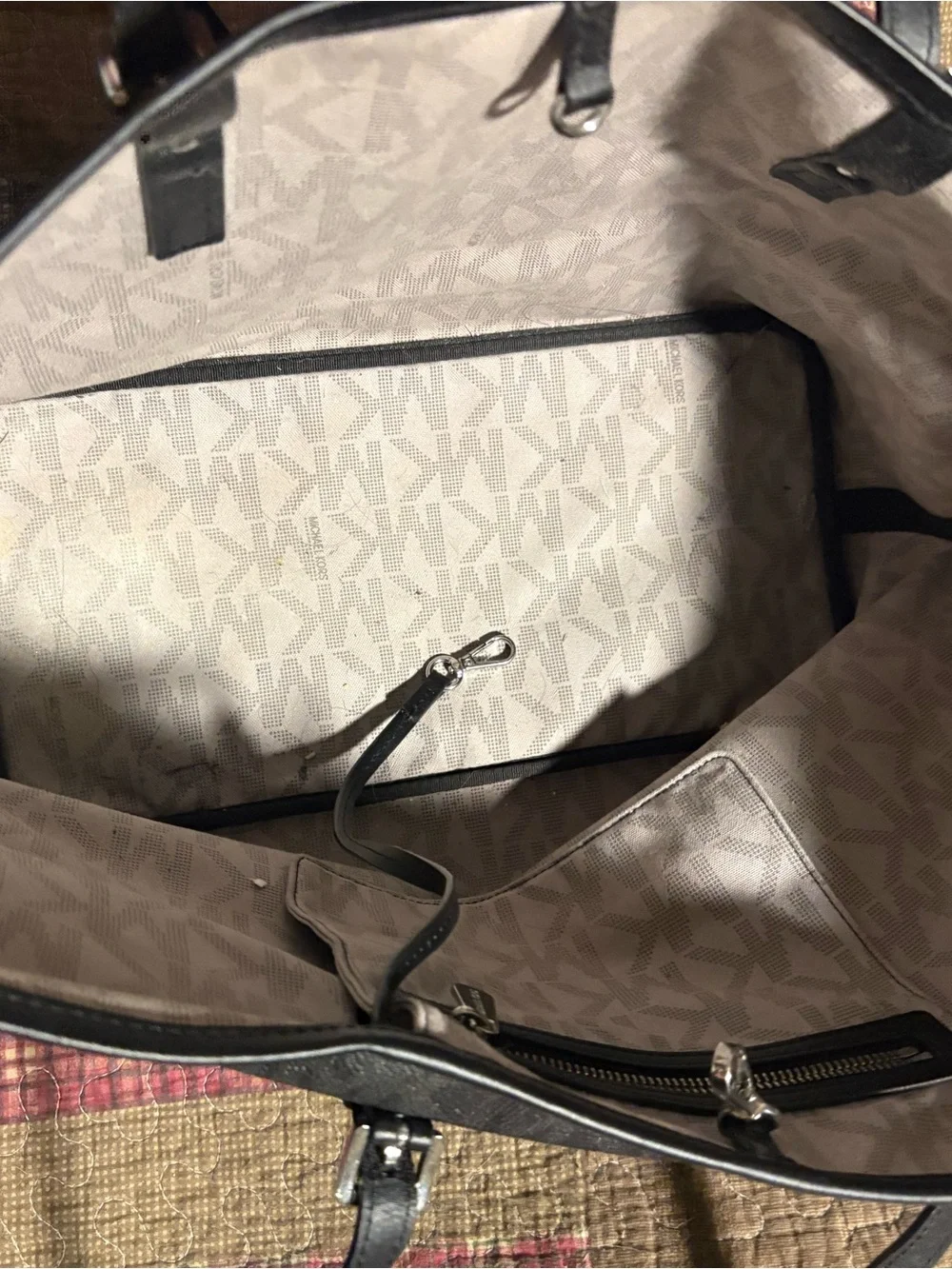 Michael Kors Black Leather Tote Bag